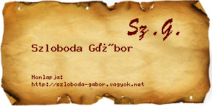 Szloboda Gábor névjegykártya