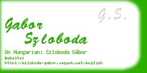 gabor szloboda business card